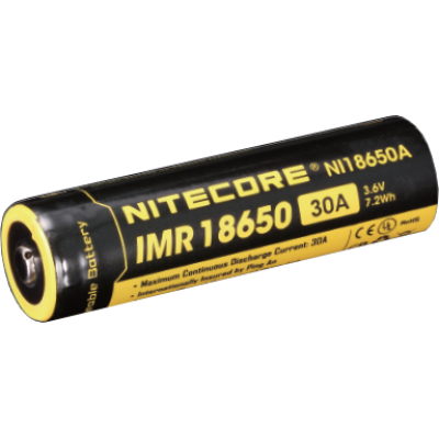 Аккумулятор литиевый Li-Ion IMR 18650 Nitecore 3.7V (2000mAh)