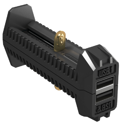 2 в 1 - Зарядное устройство + Power Bank Nitecore F2 (4.2V/5V, 2х1000mA, USB)