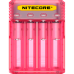 Зарядное устройство Nitecore Q4 (4 канала), розовое